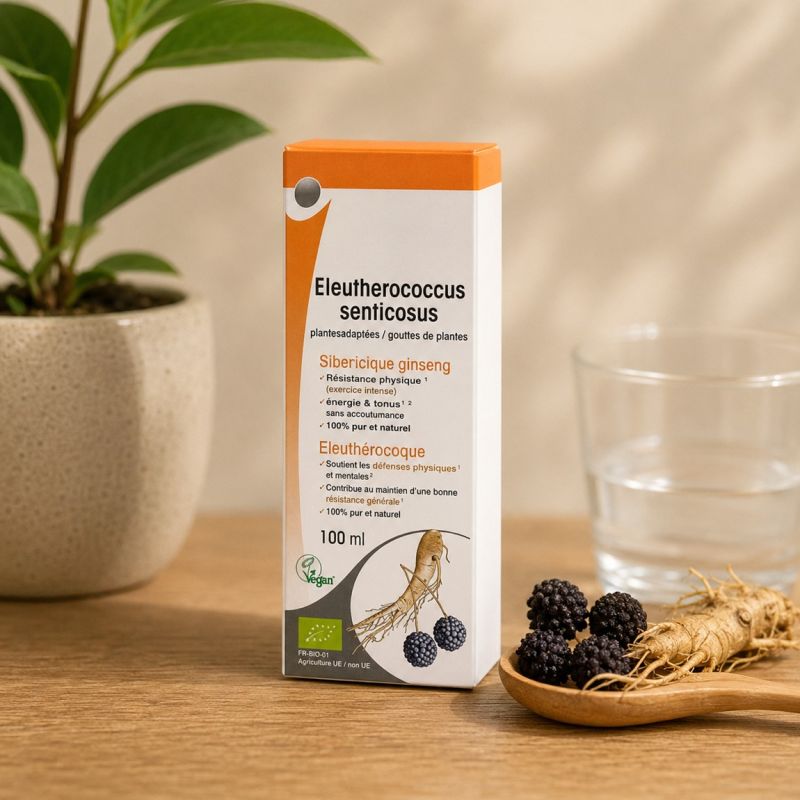ELEUTHEROCOQUE EXTRAIT DE PLANTE BIO 100ML - eleutherococcus senticosus ginseng siberien