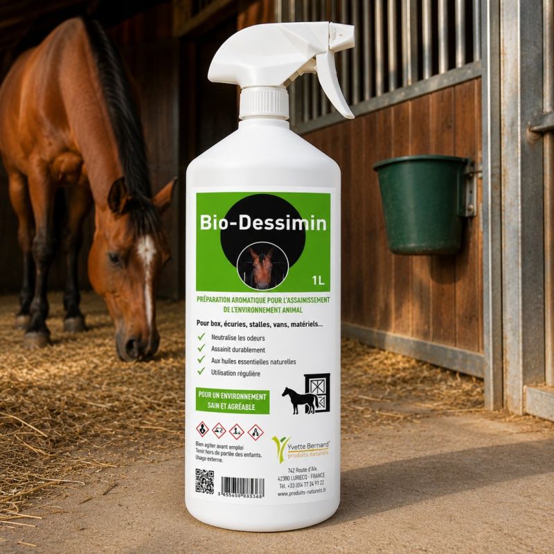 BIO DESSIMIN 1Litre - préparation aromatique pour l'environnement animal