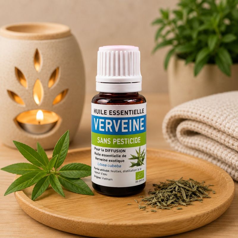 Huile essentielle VERVEINE EXOTIQUE sans pesticide -10ML - litsea cubeba