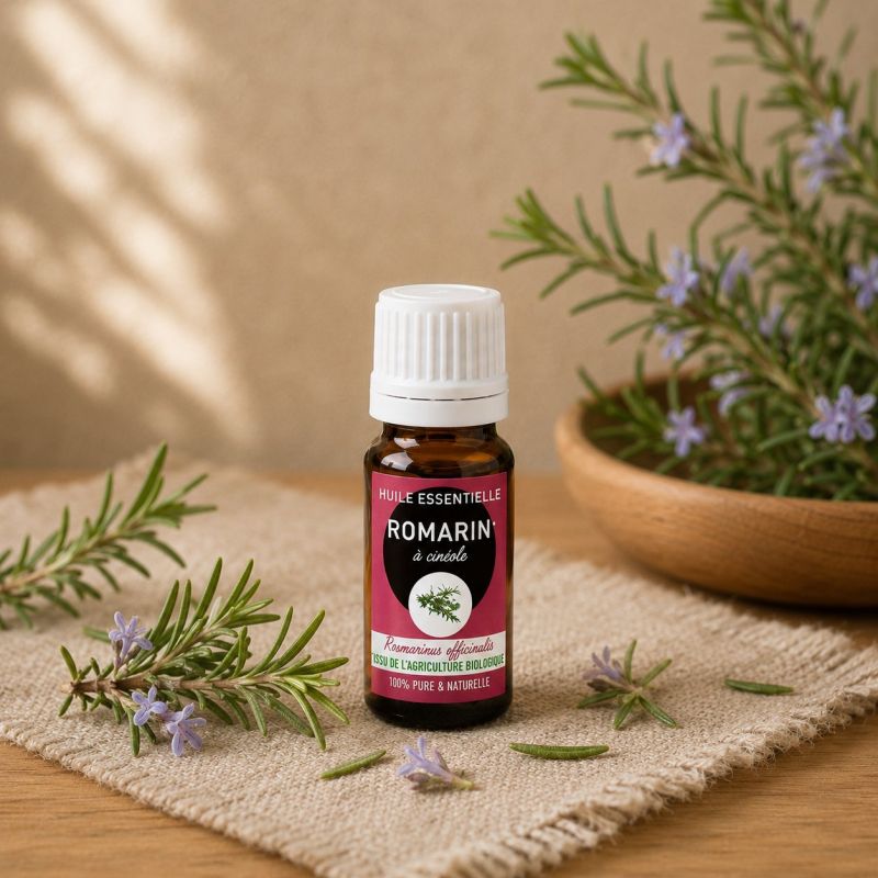 Huile essentielle ROMARIN* à cineole 10ml - * issu de l'agriculture biologique