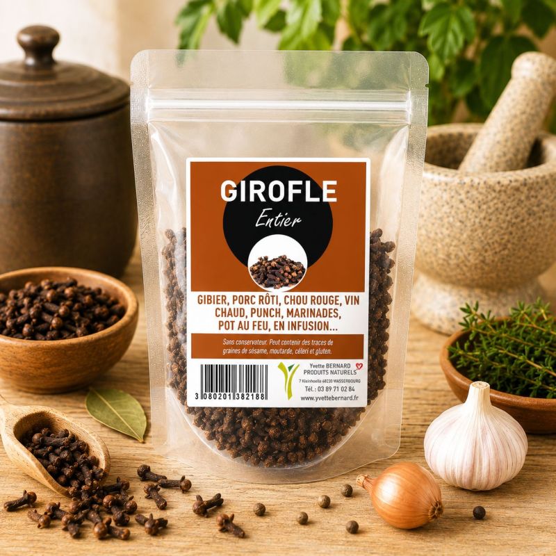 Clou de Girofle 15 g – Épice Aromatique pour Marinades, Gibier et Pâtisseries