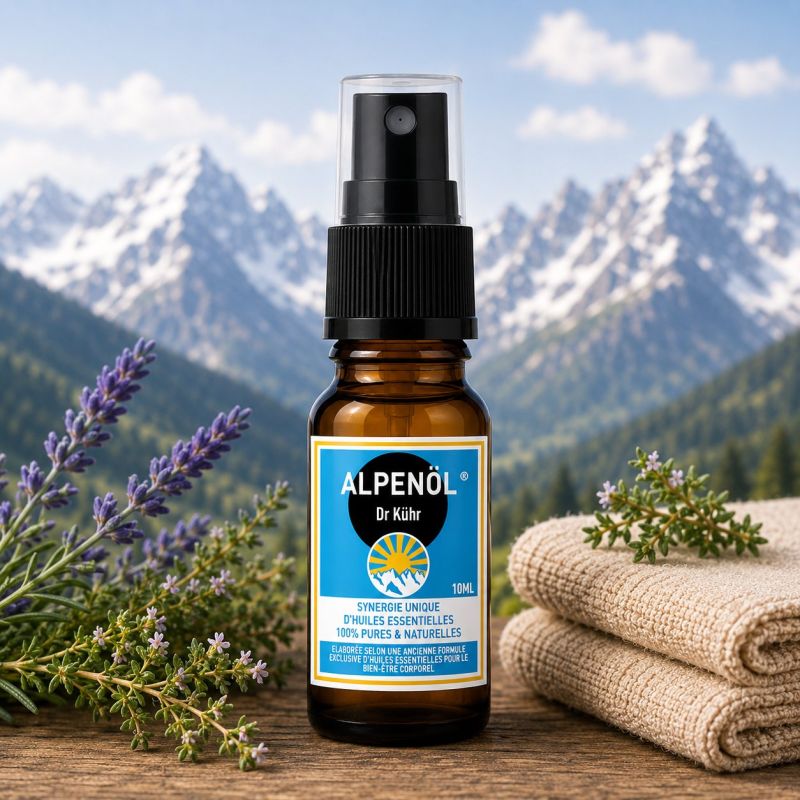 Alpenol spray 10ml – Synergie de 11 huiles essentielles Dr Kuhr