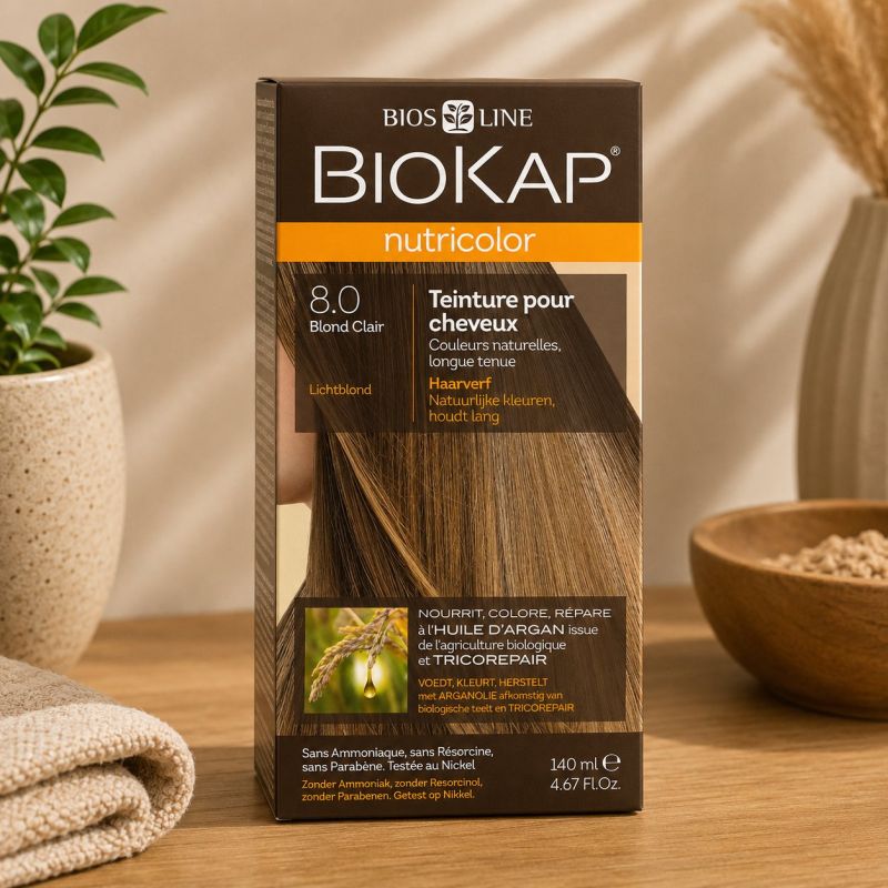 COLORATION NUTRICOLOR BLOND CLAIR 8.0 BIOKAP -140ML