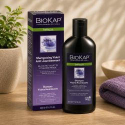 SHAMPOOING VIOLET ANTI JAUNISSEMENT CHEVEUX COLORES  200ML  BIOKAP