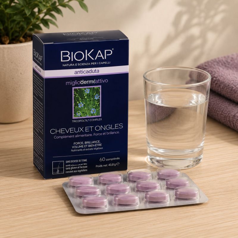 TRAITEMENT ANTI CHUTE  CHEVEUX - ONGLE - FEMMES-  60 COMPRIMES  BIOKAP