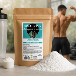 Creatin'PUR Créatine Monohydrate 150 g | Créatine pure en poudre - Santerel