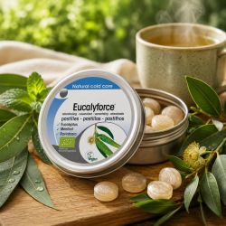Pastilles EUCALYFORCE BIO -Eucalyptus, menthe, ravintsara 45g
