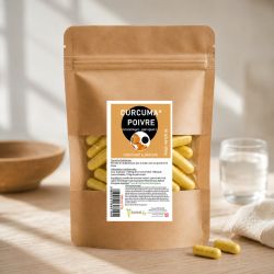 CURCUMA POIVRE poudre 60 gélules 400mg - Curcuma, Poivre noir  - SANTEREL