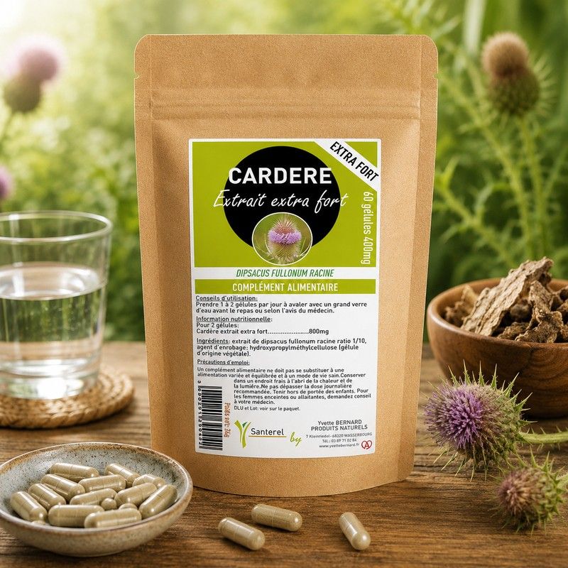 CARDERE EXTRAIT extra fort 60 gelules 400mg  - Dipsacus fullonum racine - Santerel