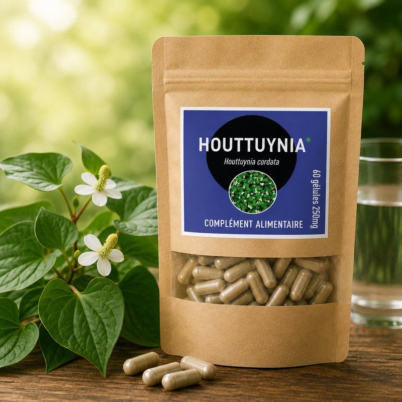 HOUTTUYNIA CORDATA POUDRE 60 gélules 250mg ISSUE DE L'AGRICULTURE BIOLOGIQUE   SANTEREL