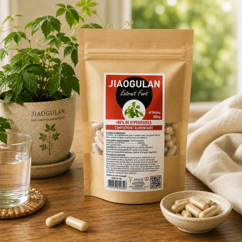 JIAOGULAN extrait fort 60 GELULES 300MG - Gynostemmae pentaphylli - SANTEREL