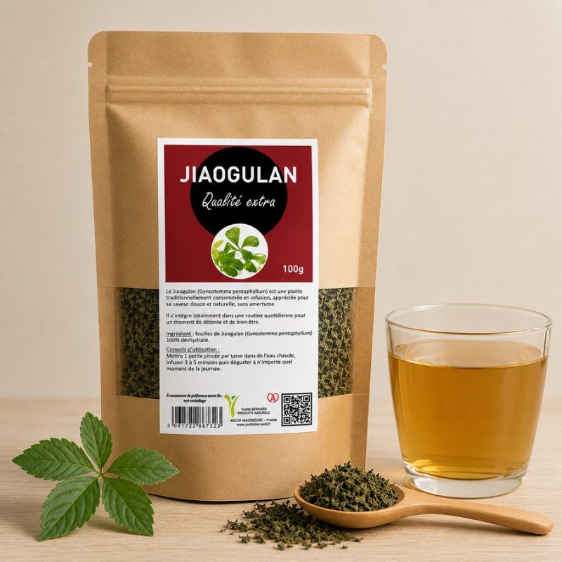 Infusion JIAOGULAN 100g - qualité contrôlée sans pesticide détectés