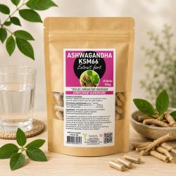 ASHWAGANDHA* extrait fort certifié KSM66 - 60 gelules 500mg - *Issu de l'agriculture biologique - SANTEREL