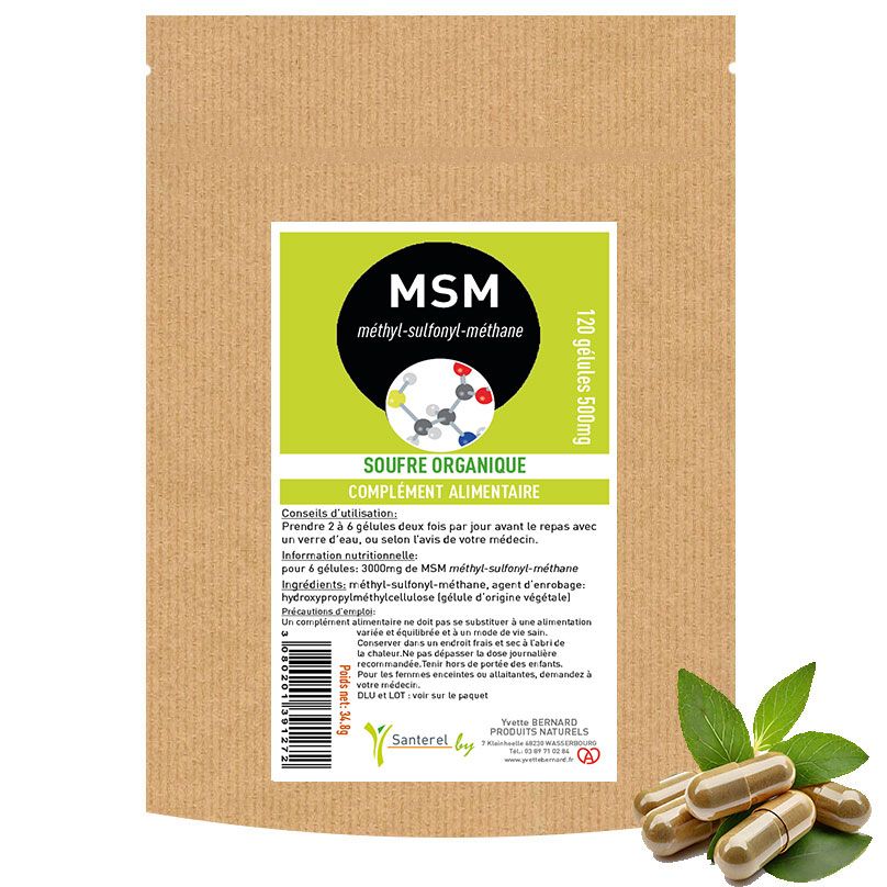 MSM (Méthylsulfonylméthane) 1000mg 90 Comprimés - Soufre Organique, Marque Lindens, Neuf