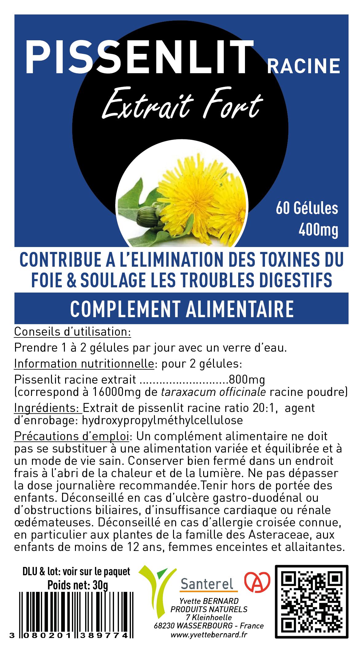 Racine De Pissenlit Pharma Détox Foie Et Draineur - Macérat Glycériné 100ml - Neuf