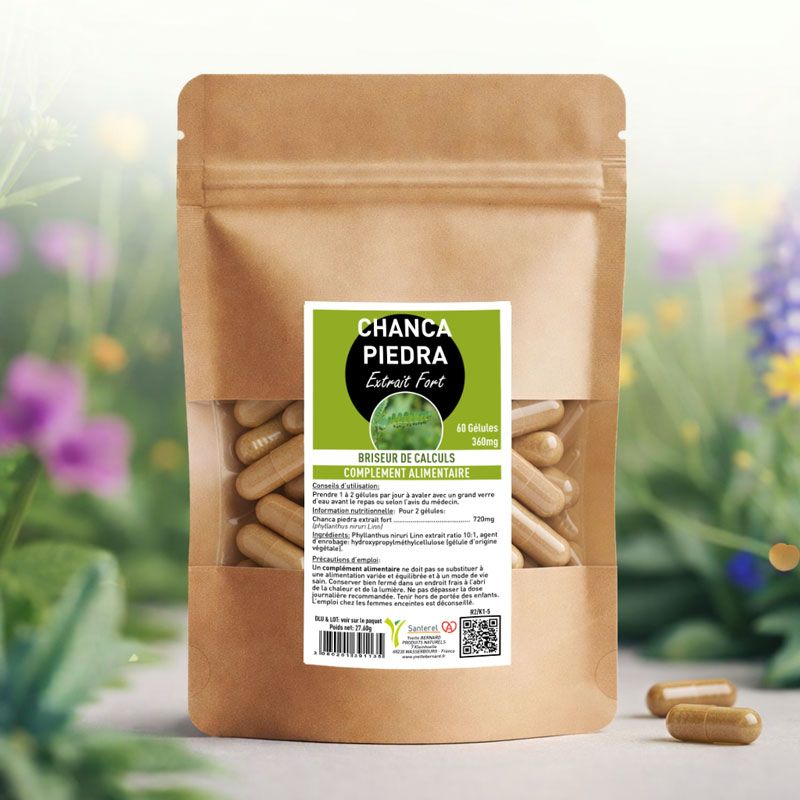 Chanca Piedra Extrait Fort 60 gélules 400mg Santerel